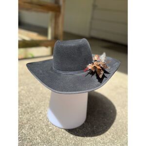 Serratelli 6X Beaver Black Felt Cowboy Hat Size 6 5/8 Western Hat USA